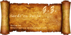 Gerócs Zella névjegykártya